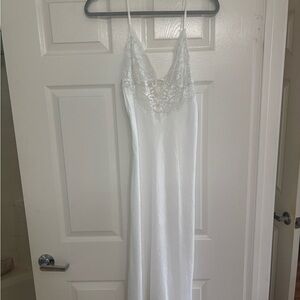 Elegant White Lace Slip Dress
